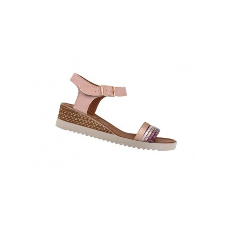 Sandalia Casual Para Mujer Lady Anacleta E1663 Oro Rosa